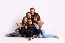 Fun family chicago studio portrait