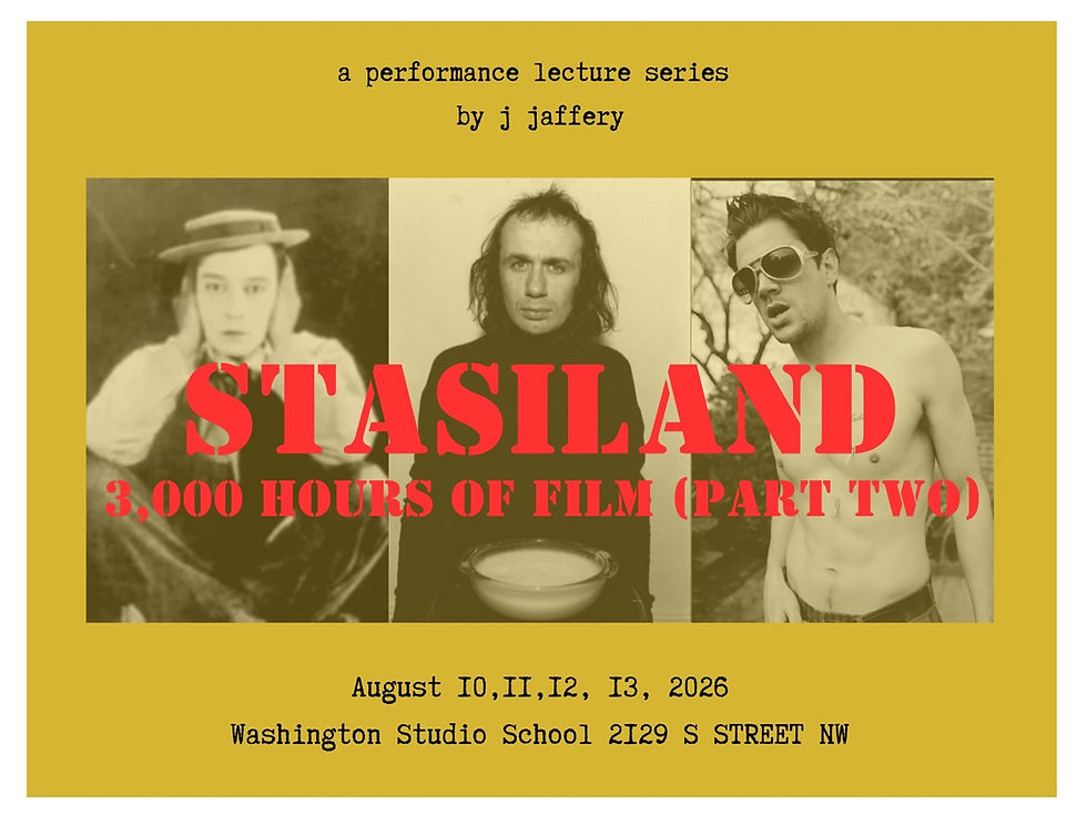 8/10 Performance Lecture #1 - 3,000 Hours of Film Part 2: STASILAND