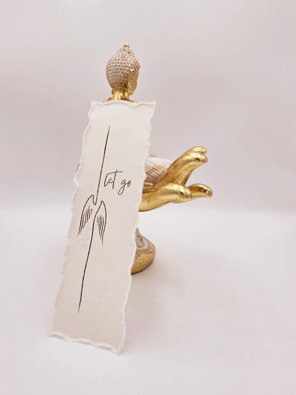 Thumbnail: LET GO Handmade Recycled Cotton Paper Bookmark