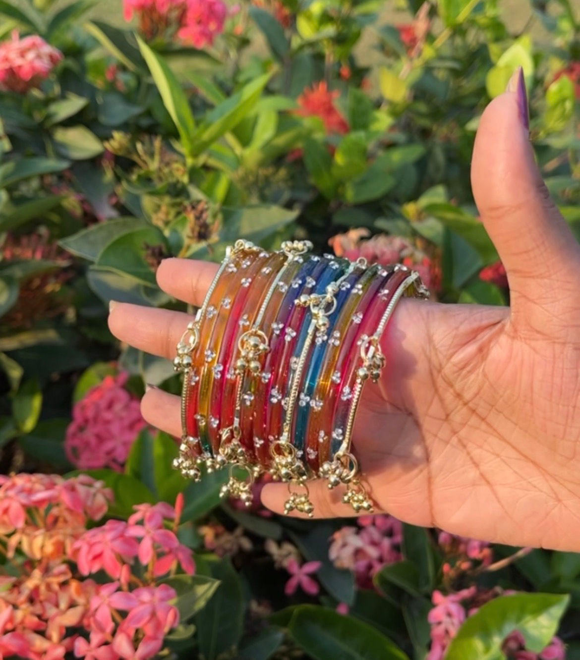 MULTICOLOUR DIAMOND KASHMIRI BANGLES
