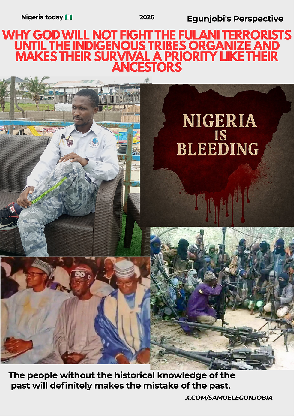 Why God will not fight the Fulani terrorists until the indigenous tribes organize and makes their survival a priority like their ancestors