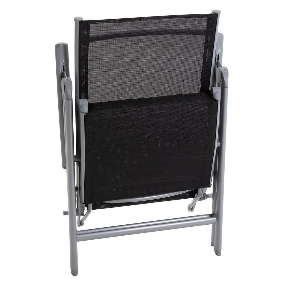 Thumbnail: Marzo Black Folding Garden Recliner Chair