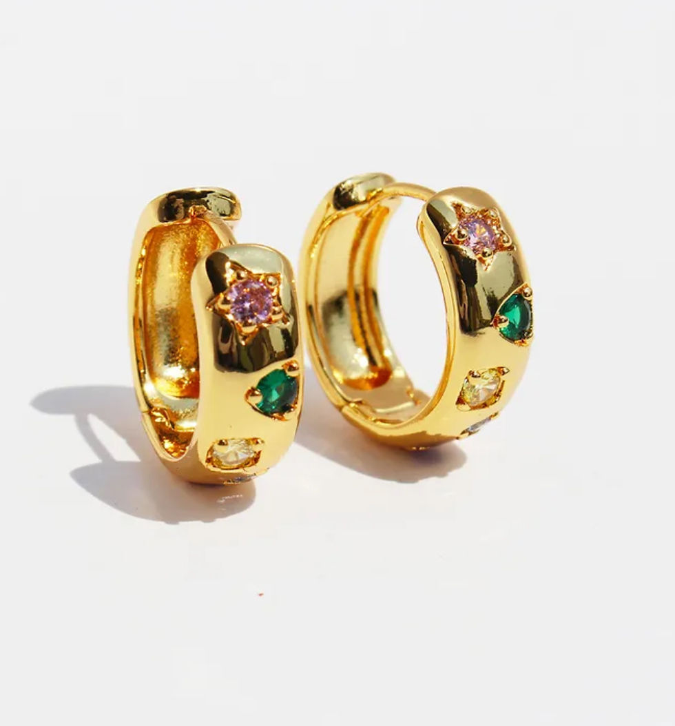 Celestial Star Earrings Hoops