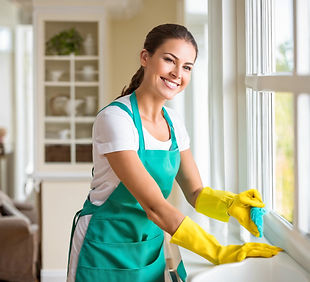 beautiful caucasian housekeeper cleaning a home.jpg