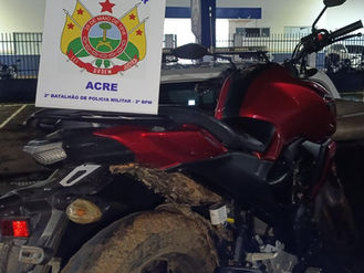 Polícia Militar localiza motocicleta furtada no bairro Canaã, em Rio Branco