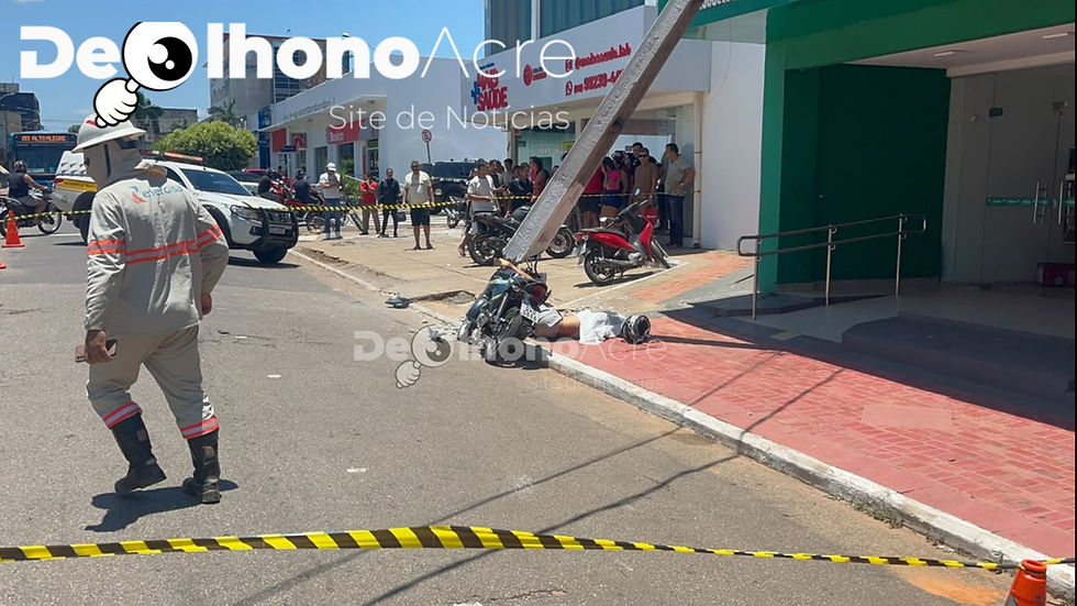 Motociclista morre após bater em poste na Avenida Getúlio Vargas, em Rio Branco