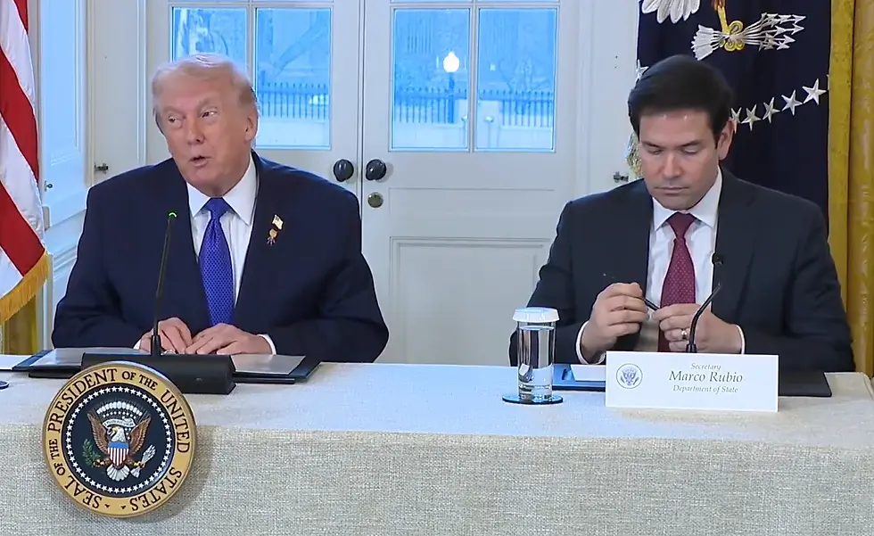 Donald Trump e Marco Rubio. Reprodução.