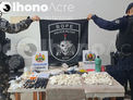 Mandado de prisão leva polícia a laboratório de drogas e resulta na detenção de dois suspeitos em Rio Branco