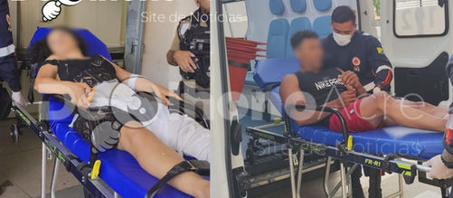 Amigos ficam feridos após motocicleta ser atingida por carrocinha na BR-364, em Senador Guiomard