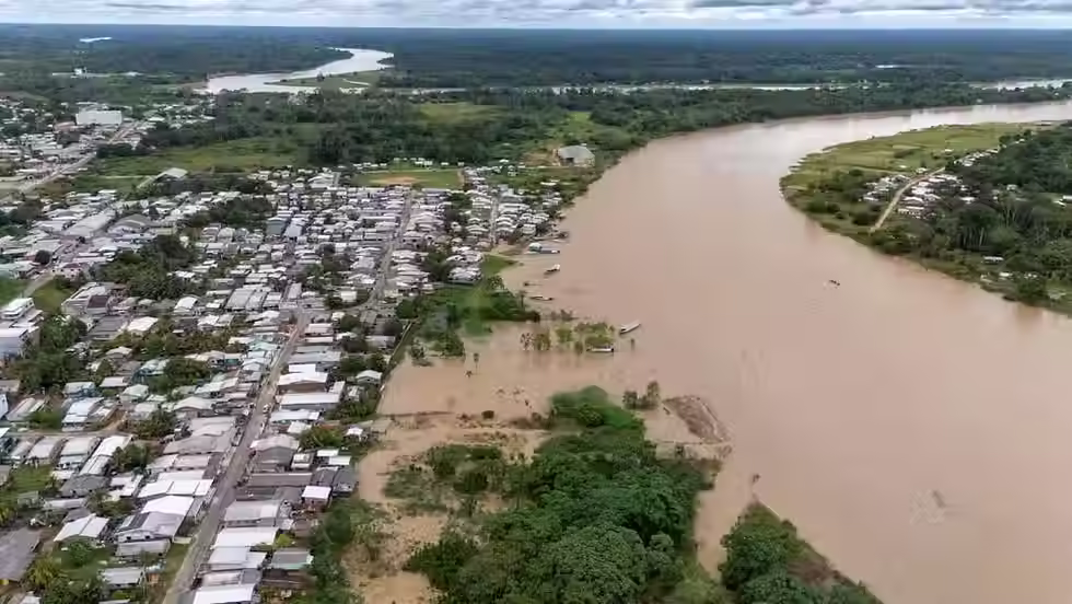 Rio Juruá nesta quinta-feira, 15 de janeiro de 2026 — Foto: Édson Fernandes/Arquivo pessoal