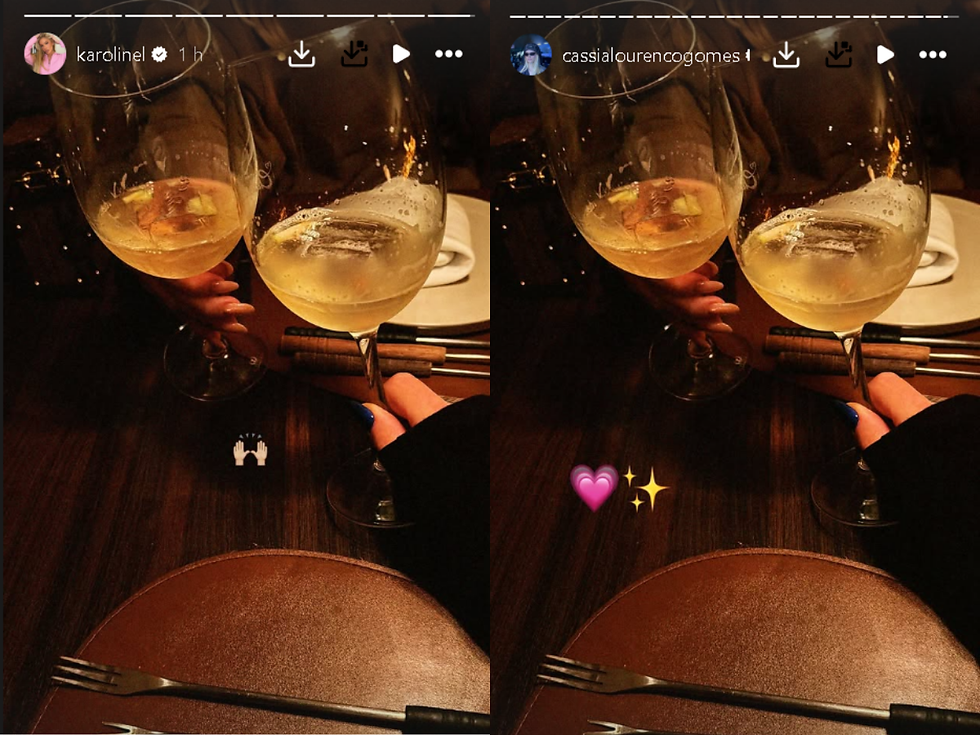 Foto: Reprodução Instagram /Registro mostra as duas no mesmo local
