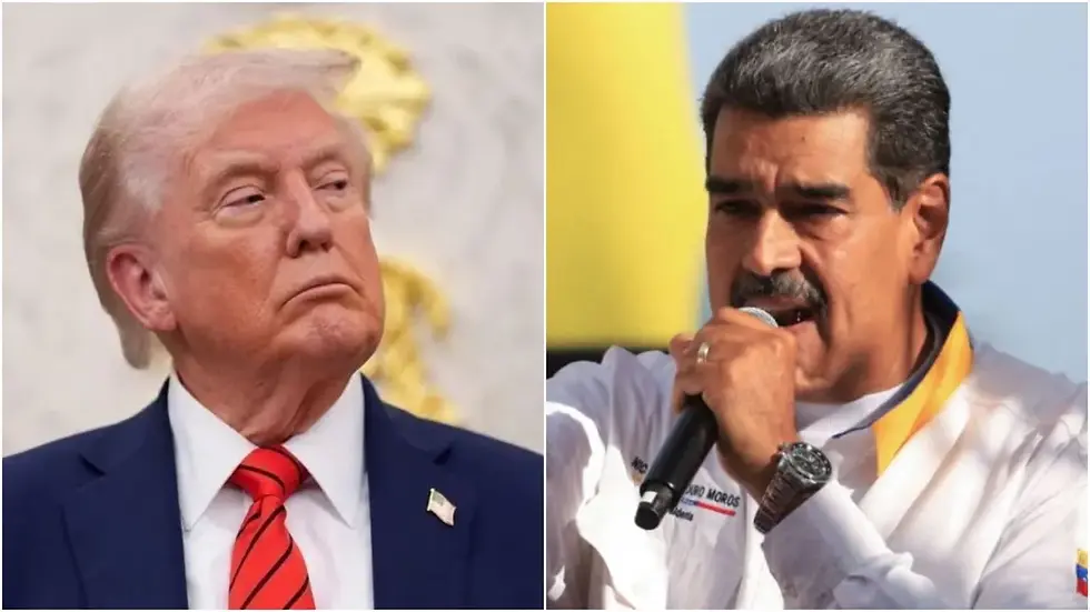 O presidente dos Estados Unidos, Donald Trump, confirmou o ataque militar dos EUA à Venezuela e disse que o ditador Nicolás Maduro foi capturado e levado para fora do país • REUTERS/Maxwell Briceno REUTERS/Kent Nishimura