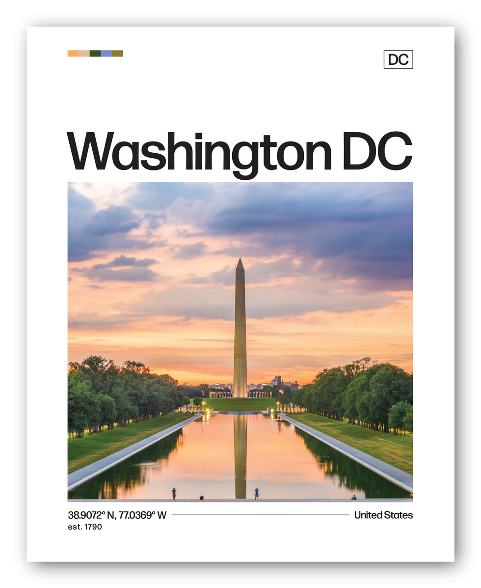 Minimalist State Poster - Washington DC
