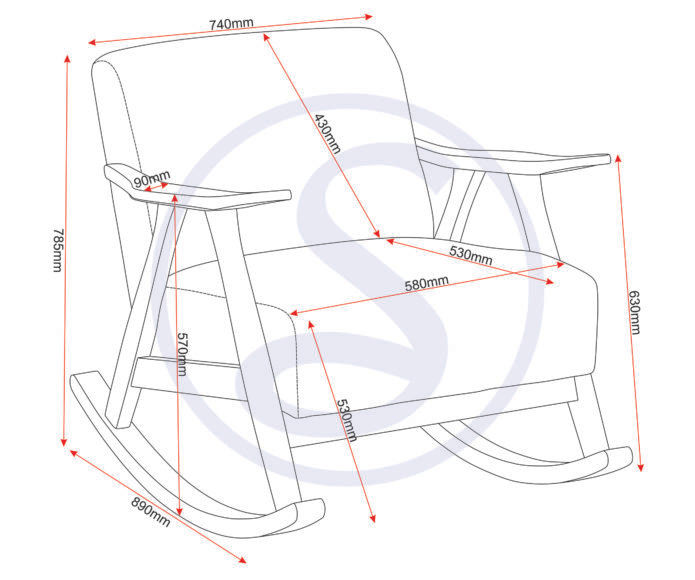 Thumbnail: Hudson Retro Rocking Chair