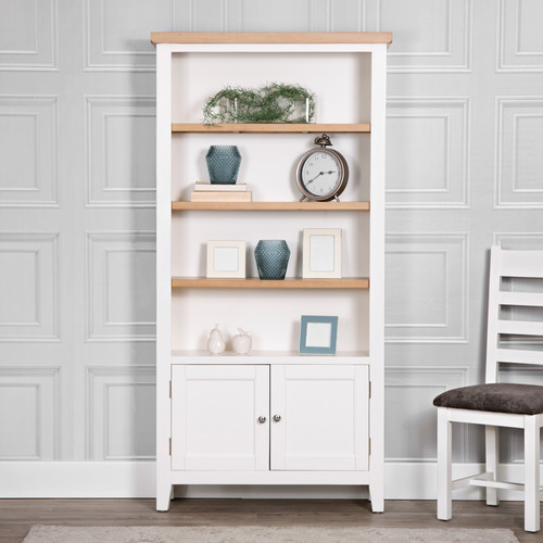 Ealing White Tall Bookcase kiplingcotesfurnitur