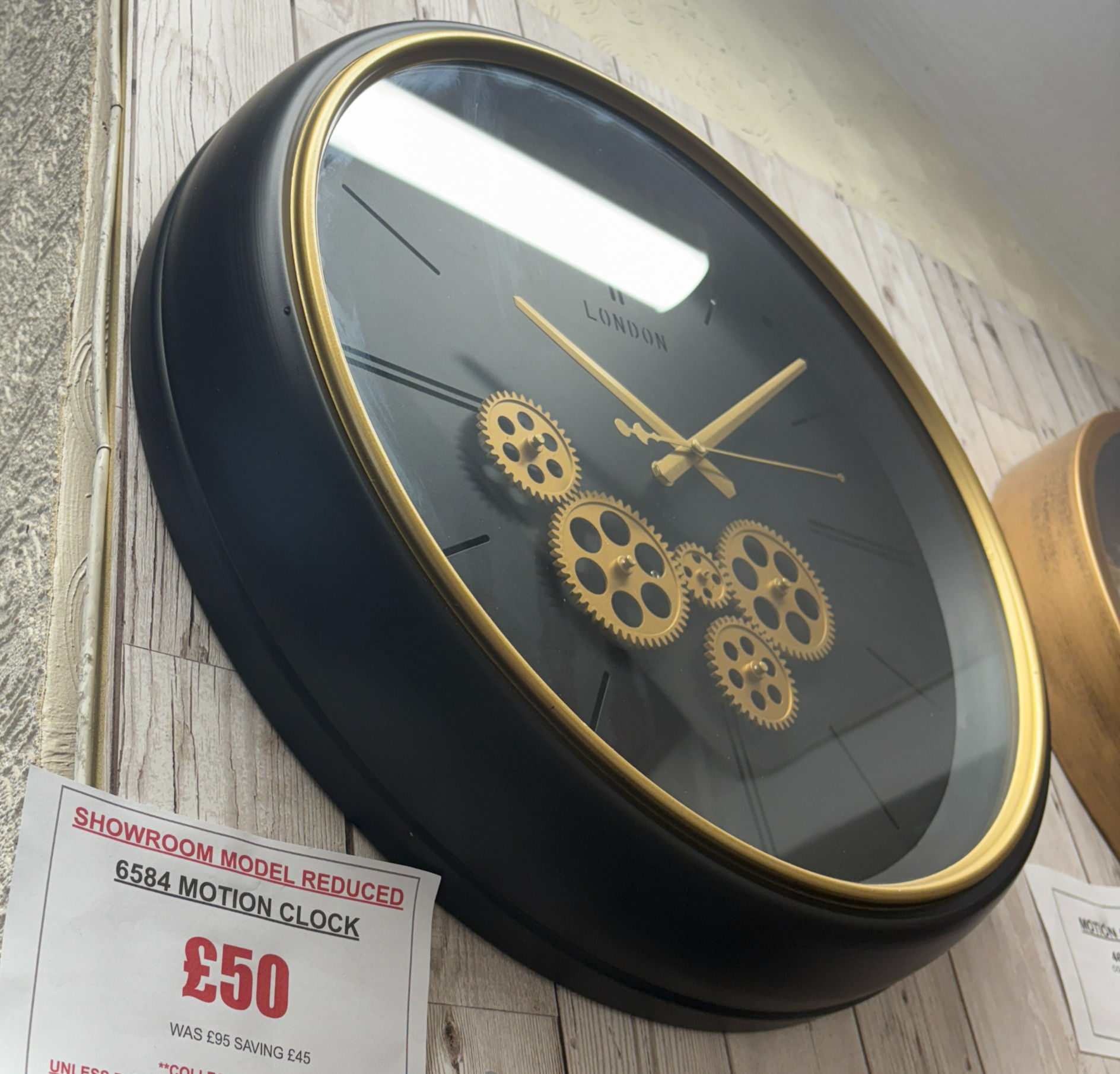 6584 - 60cm Gear Clock- Driffield Showroom Model