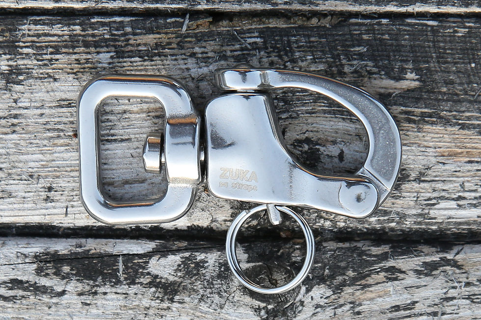 Thumbnail: Swivel stainless steel snap shackle
