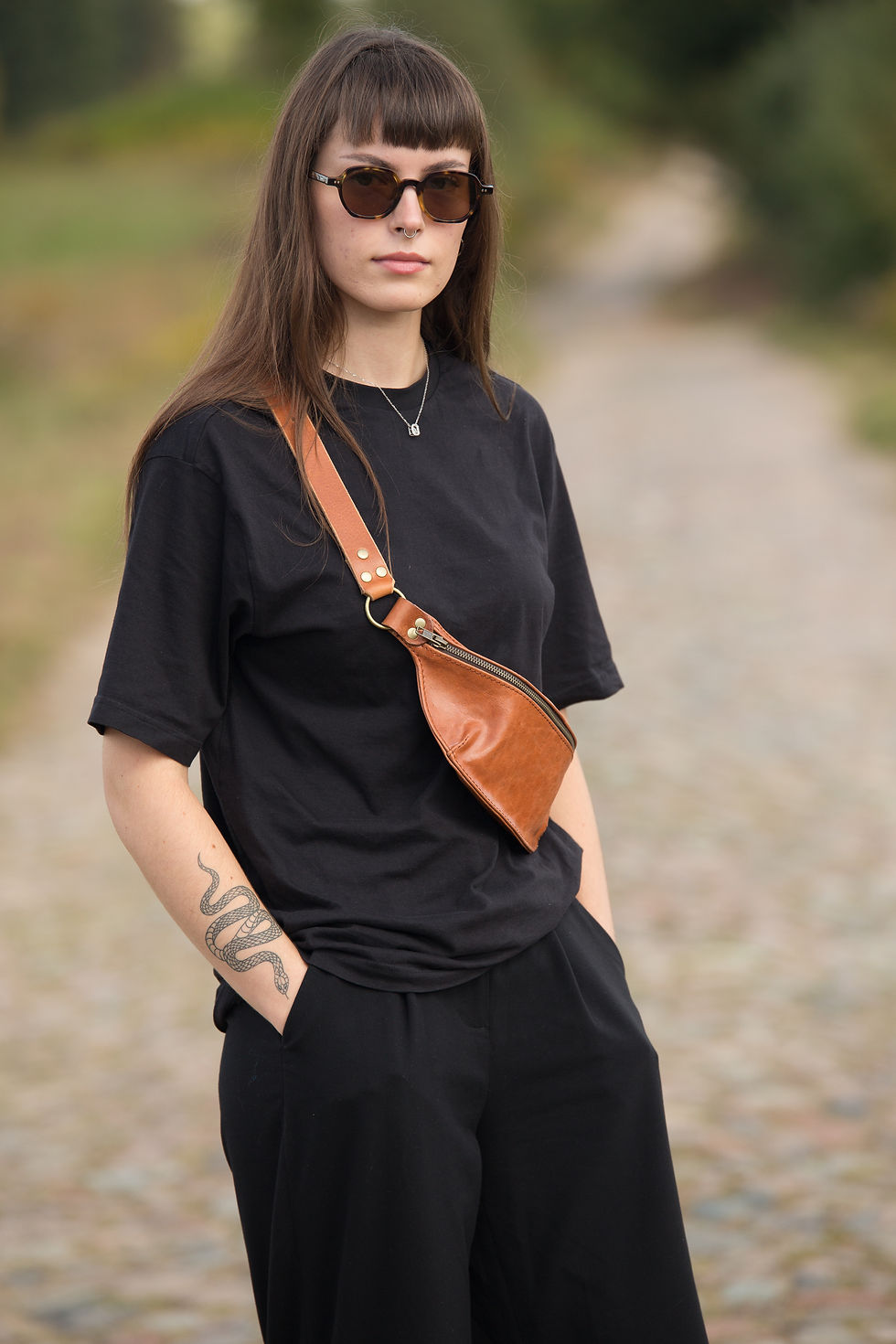Thumbnail: Unisex Leather Fanny Pack
