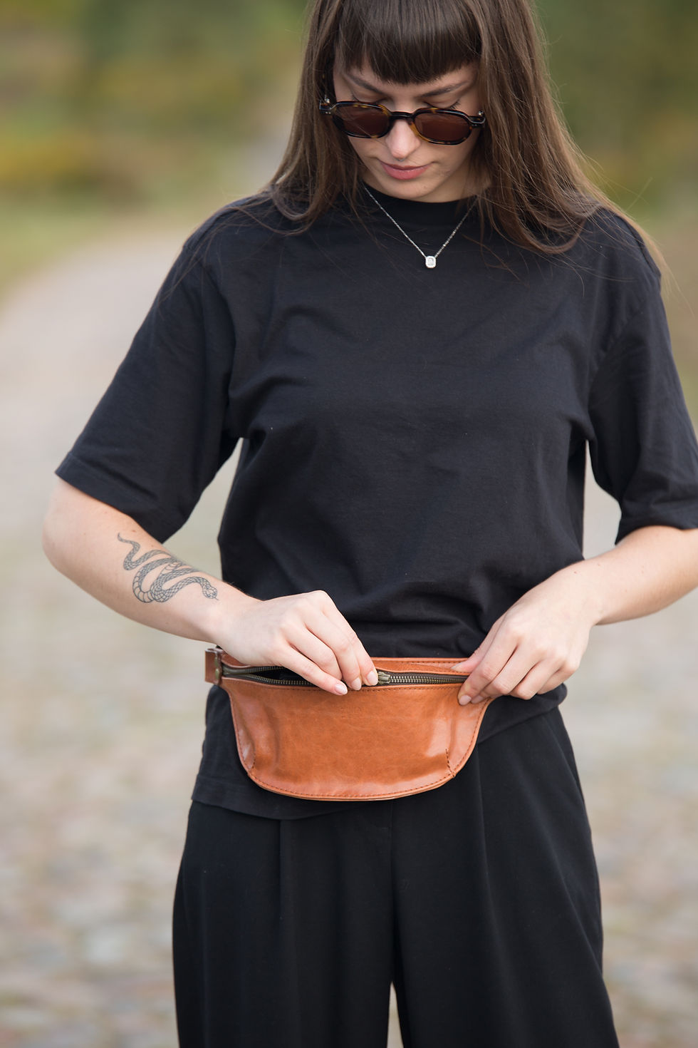 Thumbnail: Unisex Leather Fanny Pack