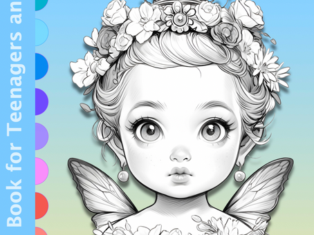 Fairies & Elves Babies: Colouring Book for Adults and Teenager