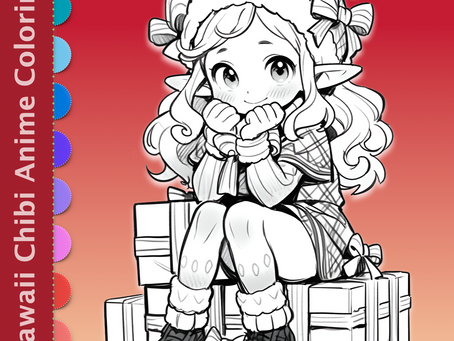 101 Chibi Kawaii Christmas Elves Coloring Book: Your Gateway to Holiday Artistic Bliss
