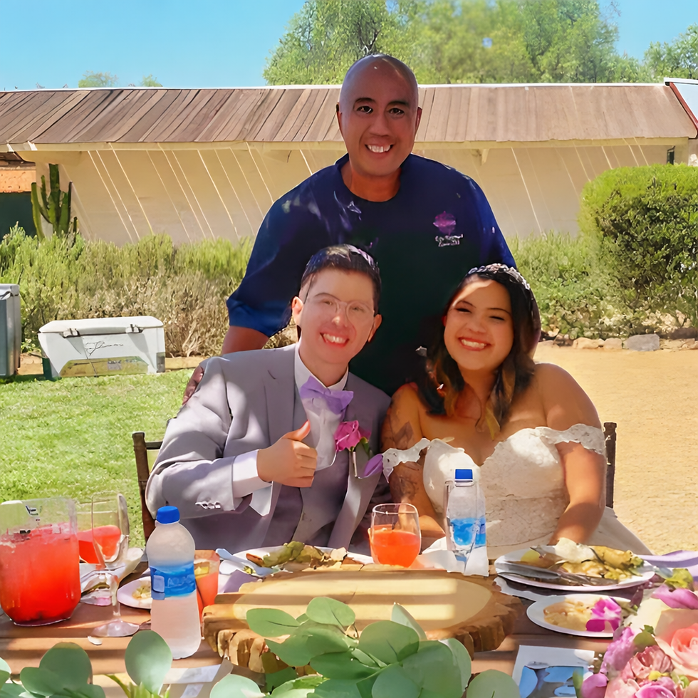 Chef Andy together with the Couple