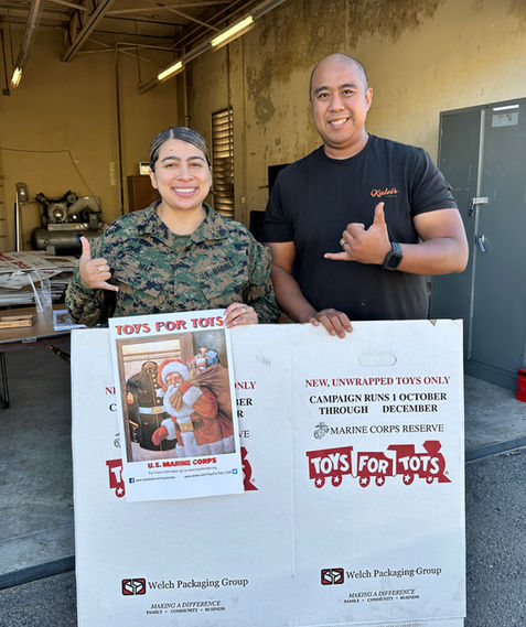 Spreading Joy: Kalei's Kitchenette Teams Up with Toys for Tots to Brighten Children's Holidays