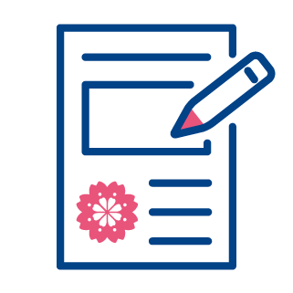 ブログを書くイラスト