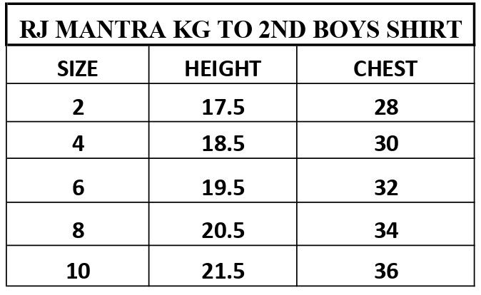 Thumbnail: RJ Mantra Boys KG to 2nd Shirt
