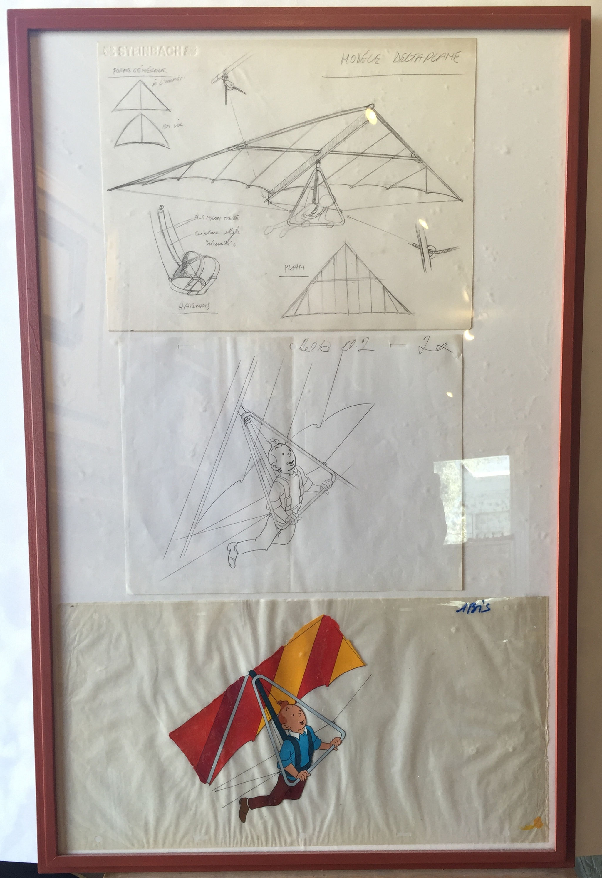 Original sketch and film cell: ‘Tintin’