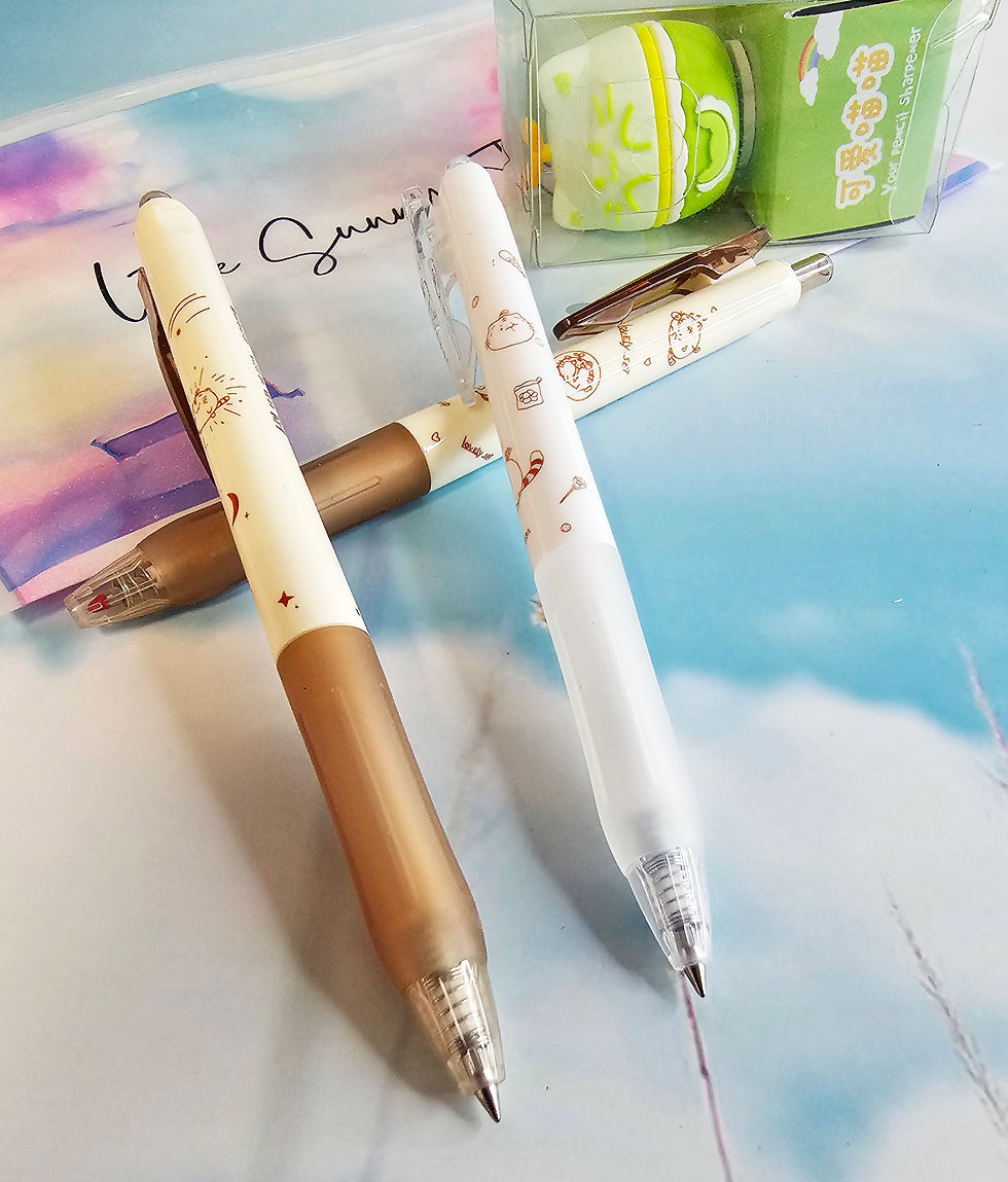 Thumbnail: Super Cute Cheeky Japanese stationery set – Ball pens / Highlighter / Sharpener