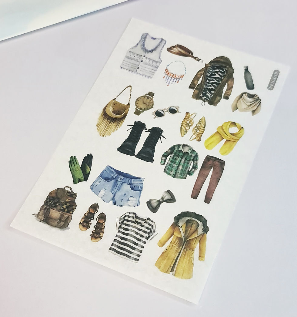 Thumbnail: Street Fashion Mania Art Matt Vinyl Sticker set – 6 pages – Over 50 stickers