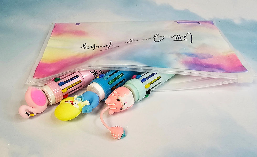 Thumbnail: Set of 3 Japanese Kawaii Multi-colour Ball Pens – 10 Colours