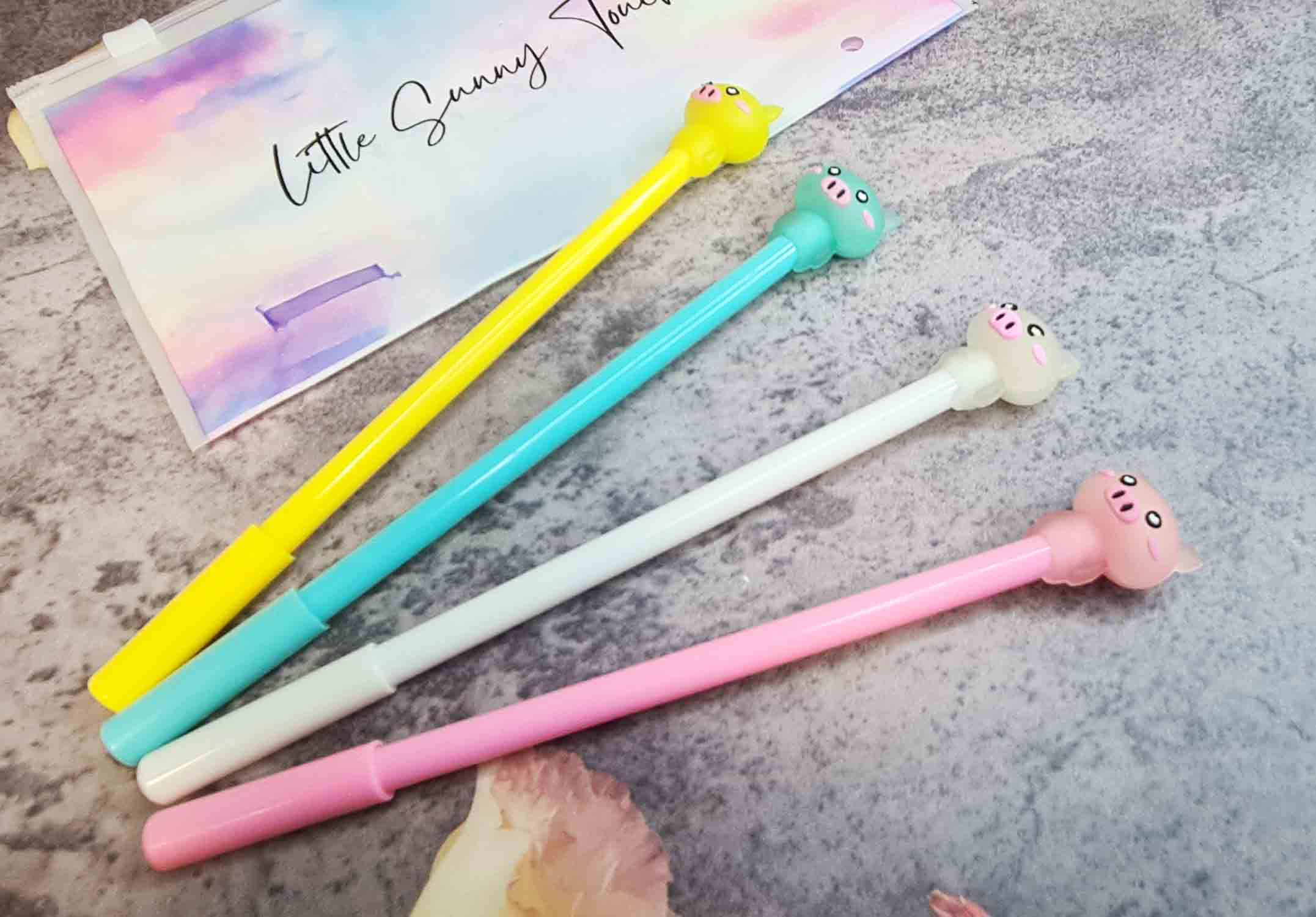 Adorable Pigs Thin Liner Pens – Japanese Kawaii Stationery set