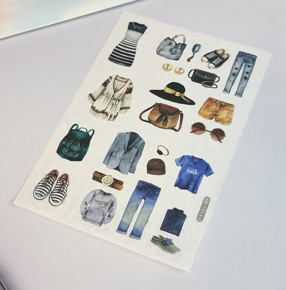Thumbnail: Street Fashion Mania Art Matt Vinyl Sticker set – 6 pages – Over 50 stickers