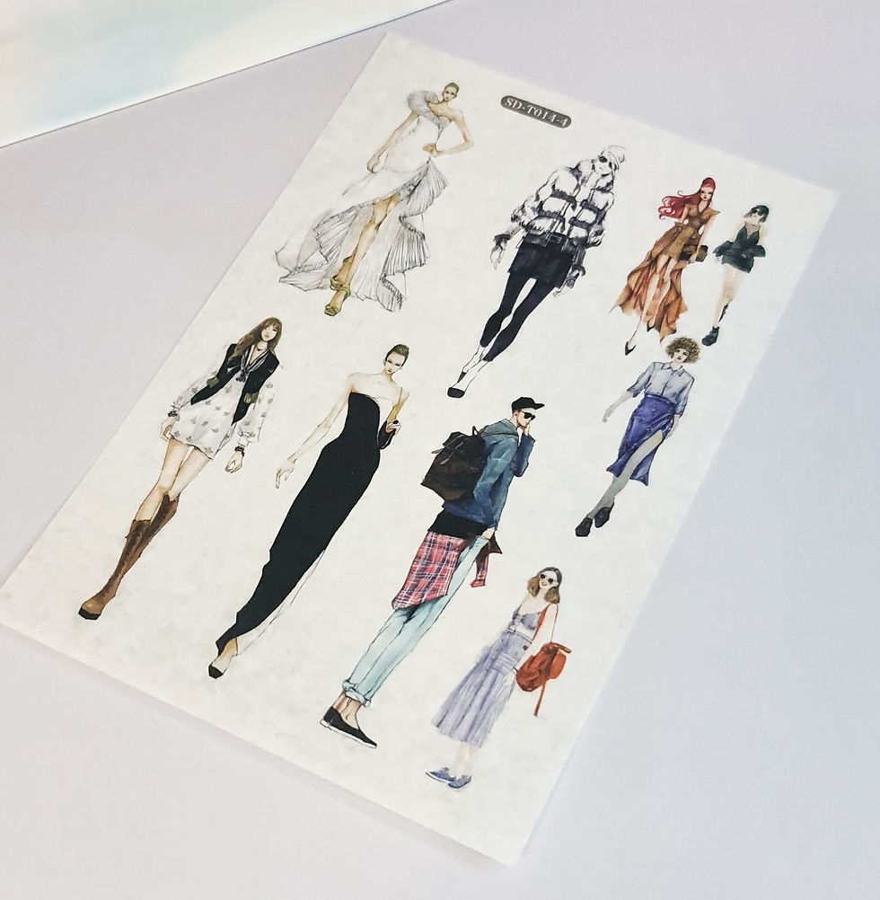 Thumbnail: Street Fashion Mania Art Matt Vinyl Sticker set – 6 pages – Over 50 stickers