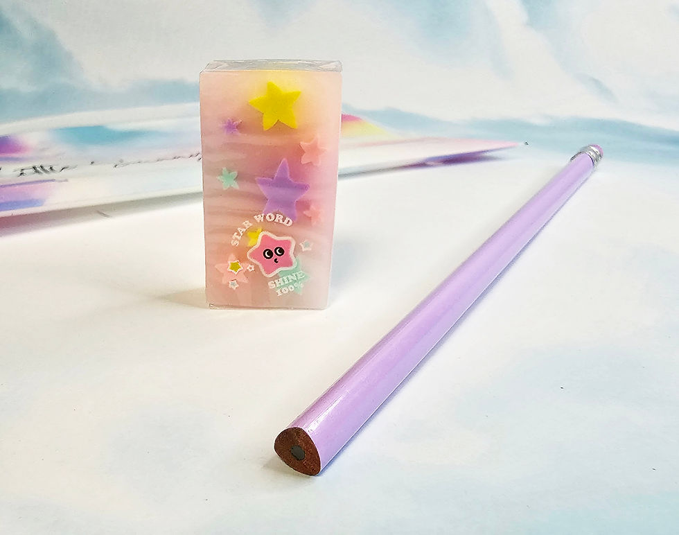 Thumbnail: Mystic Butterfly Japanese Stationery set – Ball pen/ HB Pencil/Eraser/Paper clip