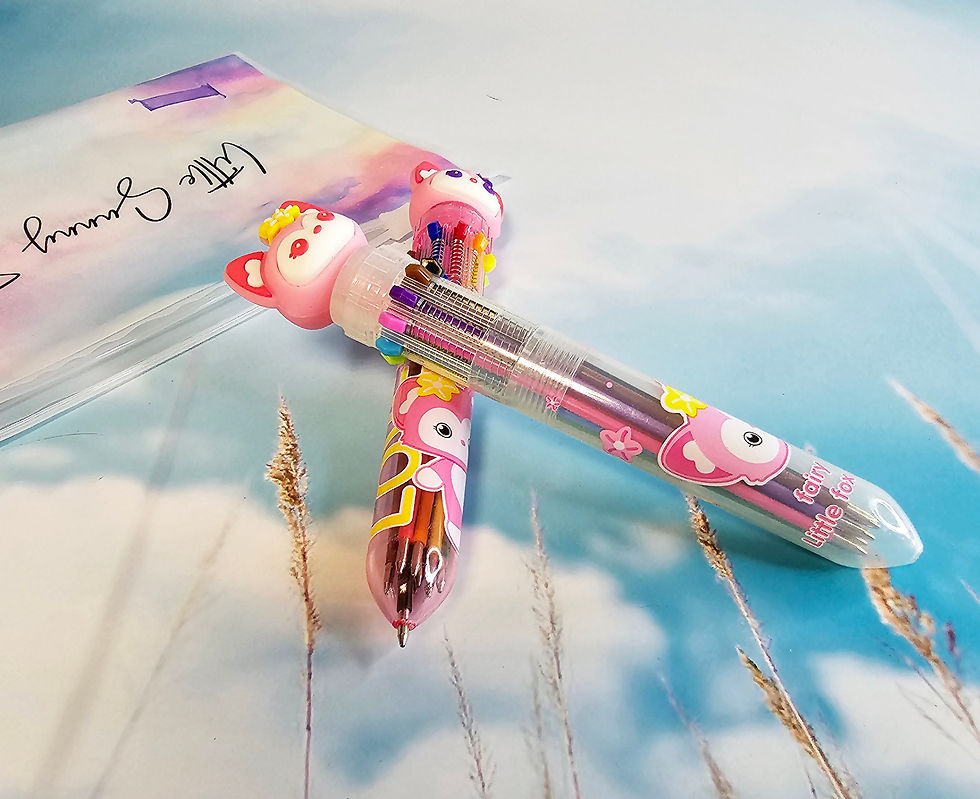 Thumbnail: Super Cute Japanese Kawaii Kittens Multi-colour Ball Pens – Set of Two – 10 Colo