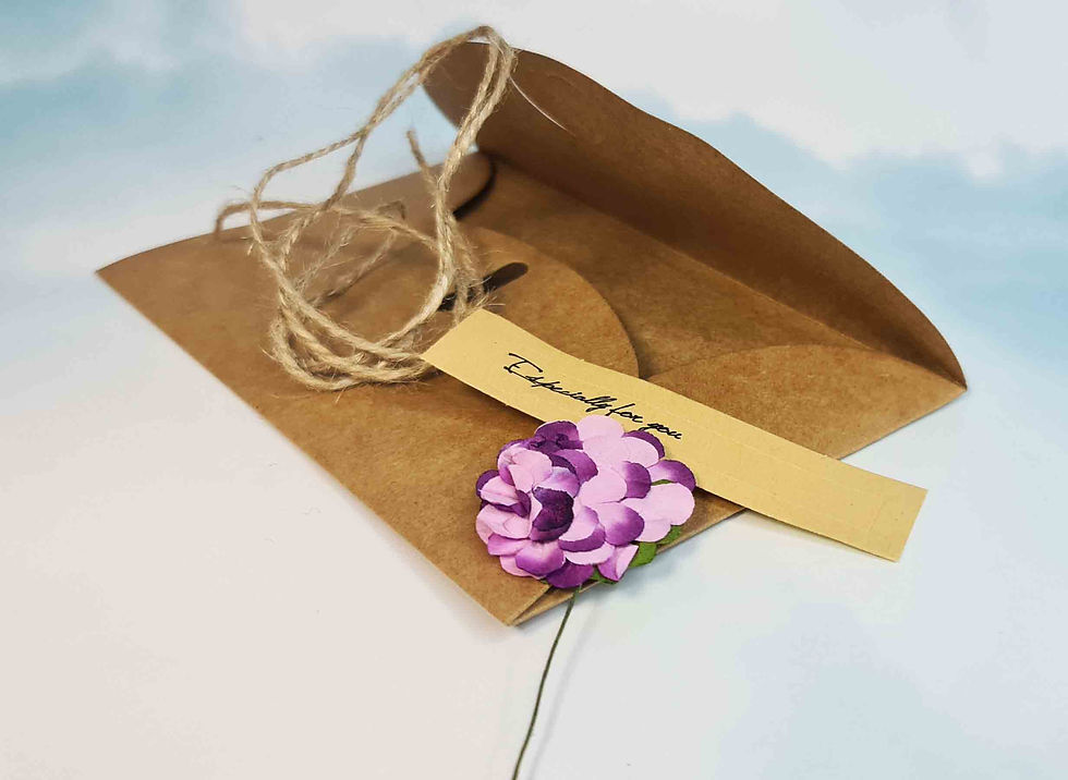 Thumbnail: Purple Floral Letter / Stationery Set – 4pcs