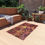 Thumbnail: Outdoor Rug with Artist's Print (0538) Red Brown Yellow Beige