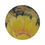 Thumbnail: Round chenille Rug with vibrant Artist's print of Cactus in Bloom   (0201) 