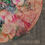 Thumbnail: Round Chenille Rug with Artist's print in Pink Beige Green (0541)