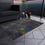 Thumbnail: Outdoor Rug with Artist's Print (0543) Yellow Red Aqua Blue