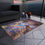 Thumbnail: Outdoor Rug with Artist's Print (0527) Brown Blue Beige