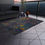 Thumbnail: Outdoor Rug with Artist's Print (0543) Yellow Red Aqua Blue