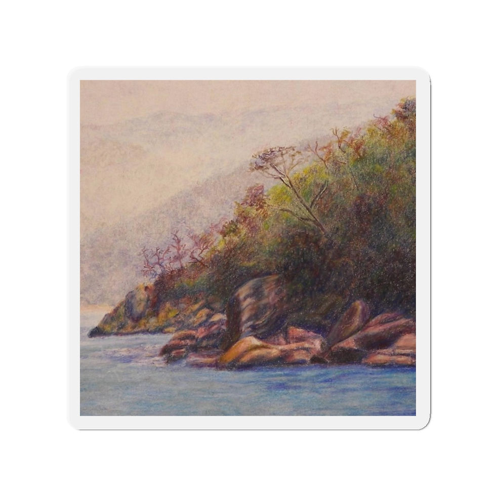 Thumbnail: Artist's print on Die-Cut Magnets (0194 Mexico Coastline)