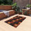 Thumbnail: Outdoor Rug with Artist's Print (0132) Red Black Orange Cream Pattern