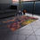 Thumbnail: Outdoor Rug with Artist's Print (0537) Yellow Blue Rose