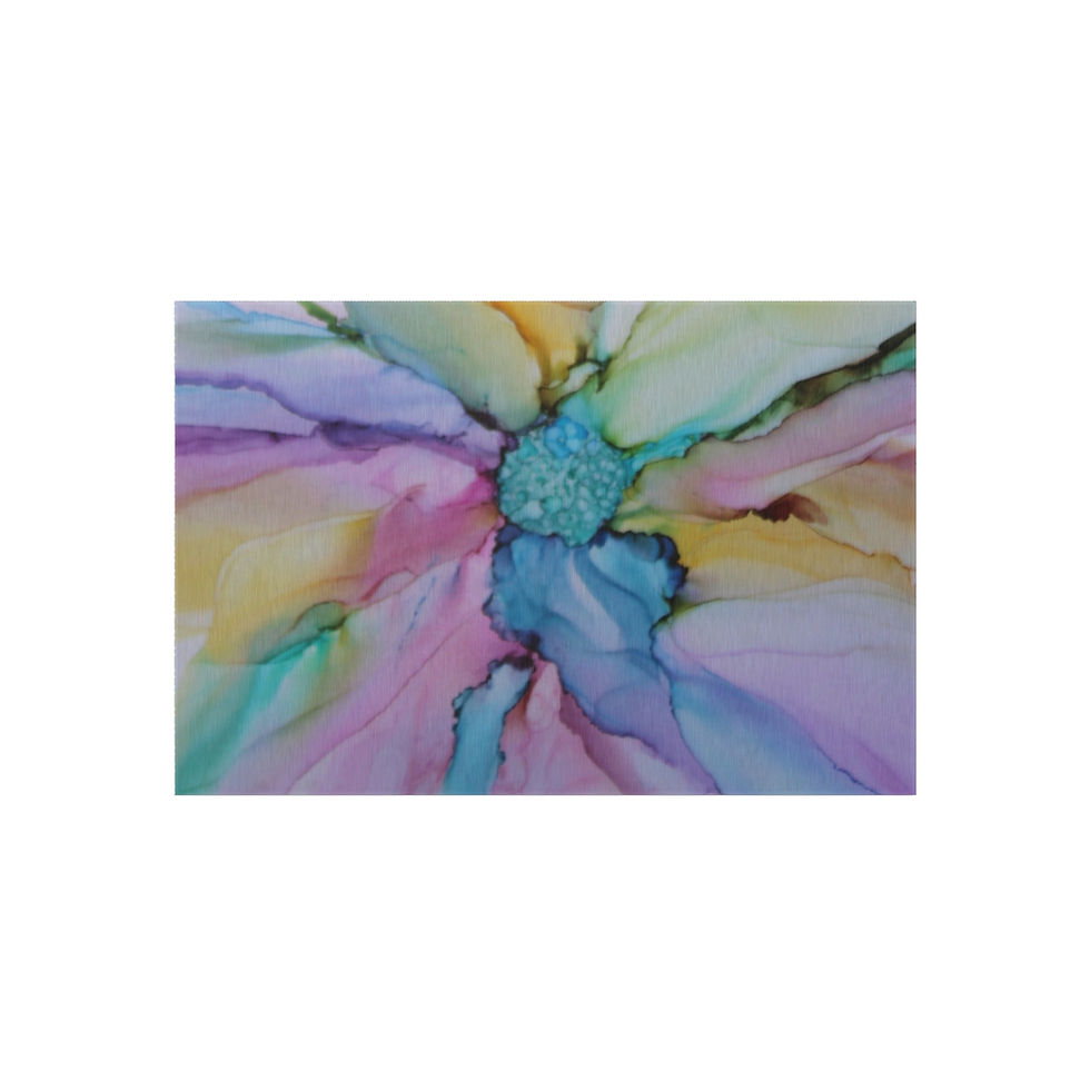 Thumbnail: Outdoor Rug with Artist's Print (0615) Pastel Colors