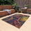 Thumbnail: Outdoor Rug with Artist's Print (0537) Yellow Blue Rose
